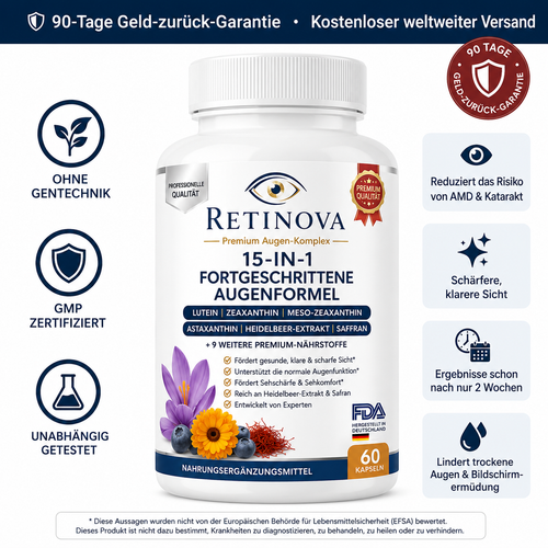 Retinova 15-in-1- Fortschrittliche Formel für die Augen