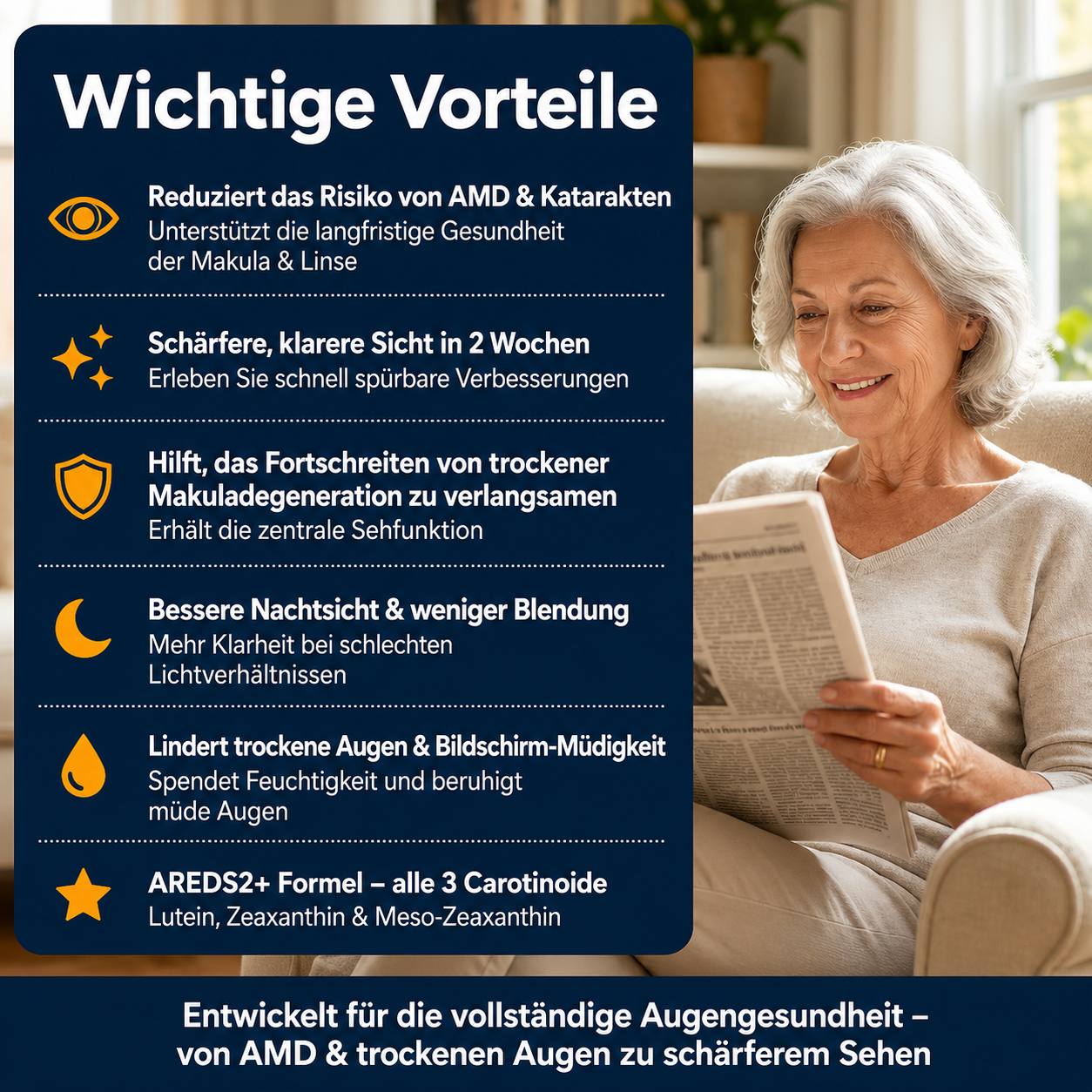 Retinova 15-in-1- Fortschrittliche Formel für die Augen